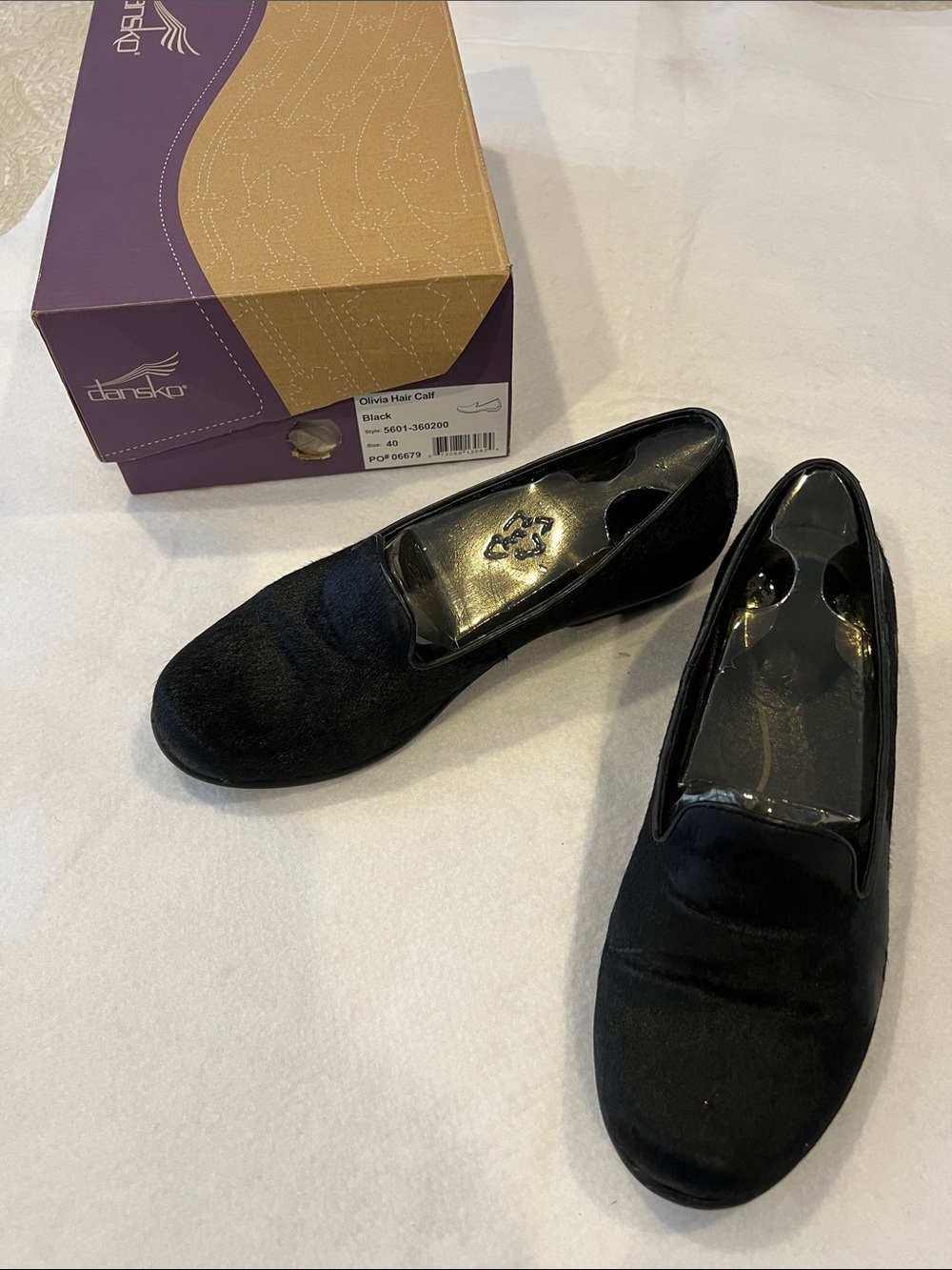Dansko Black Haircalf Slip-On Loafers for Women